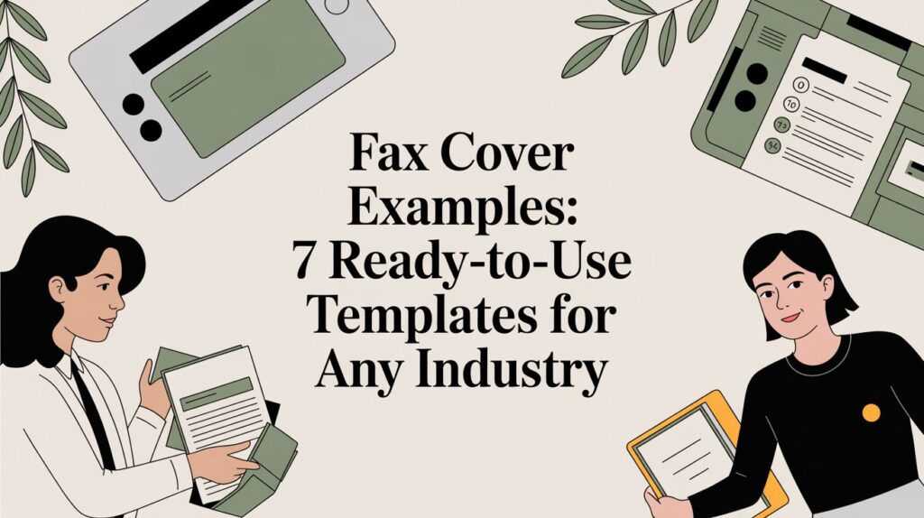 Fax Cover Examples: 7 Ready-To-Use Templates for Any Industry ...