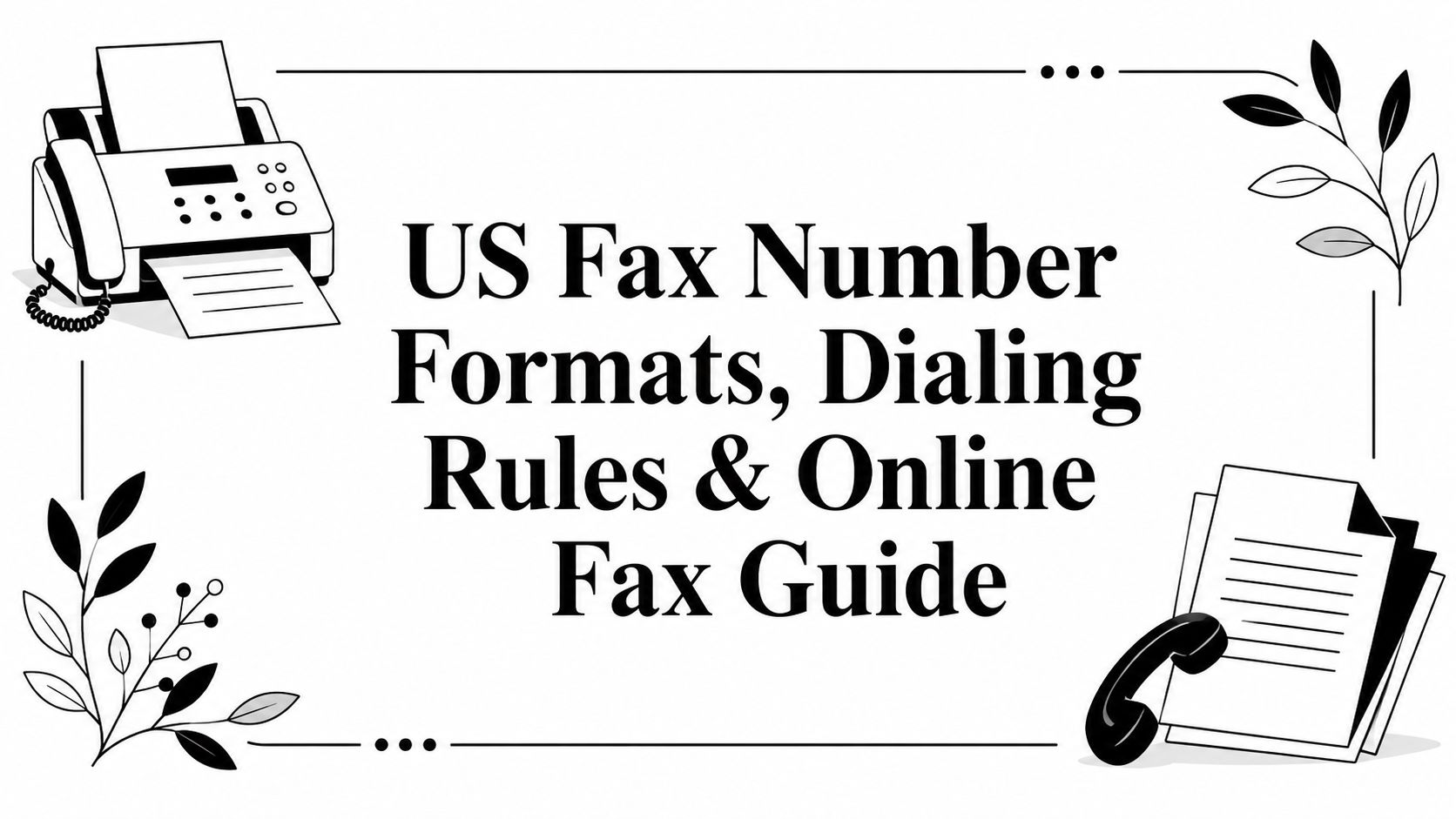 US Fax Number Formats, Dialing Rules & Online Fax Guide